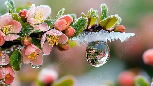 Frozen Flowers, Waterdrop Reflection