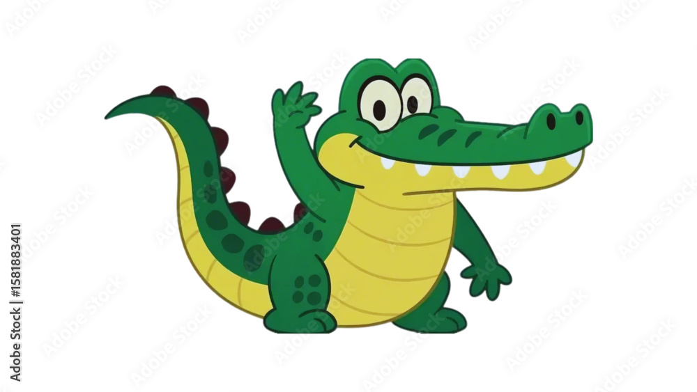 Naklejka premium cartoon crocodile with a smile
