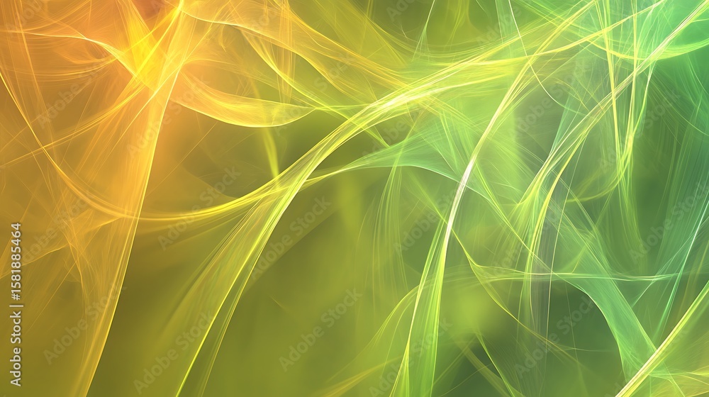 Obraz premium Abstract swirling lines of orange, yellow, and green