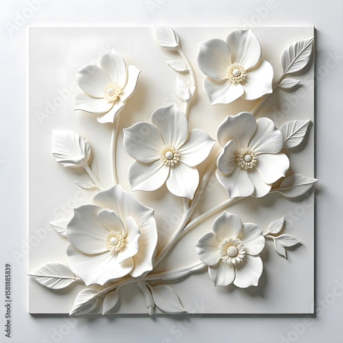 Wallpaper Mural Elegant flower wall decor modern design high resolution picture Torontodigital.ca
