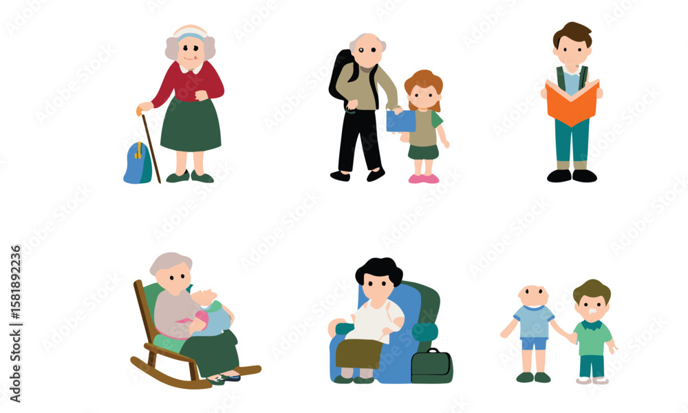 Grandparents Day Vector Collection Grandparents Day Vector Collection