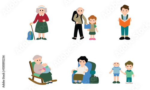 Wallpaper Mural Grandparents Day Vector Collection Torontodigital.ca