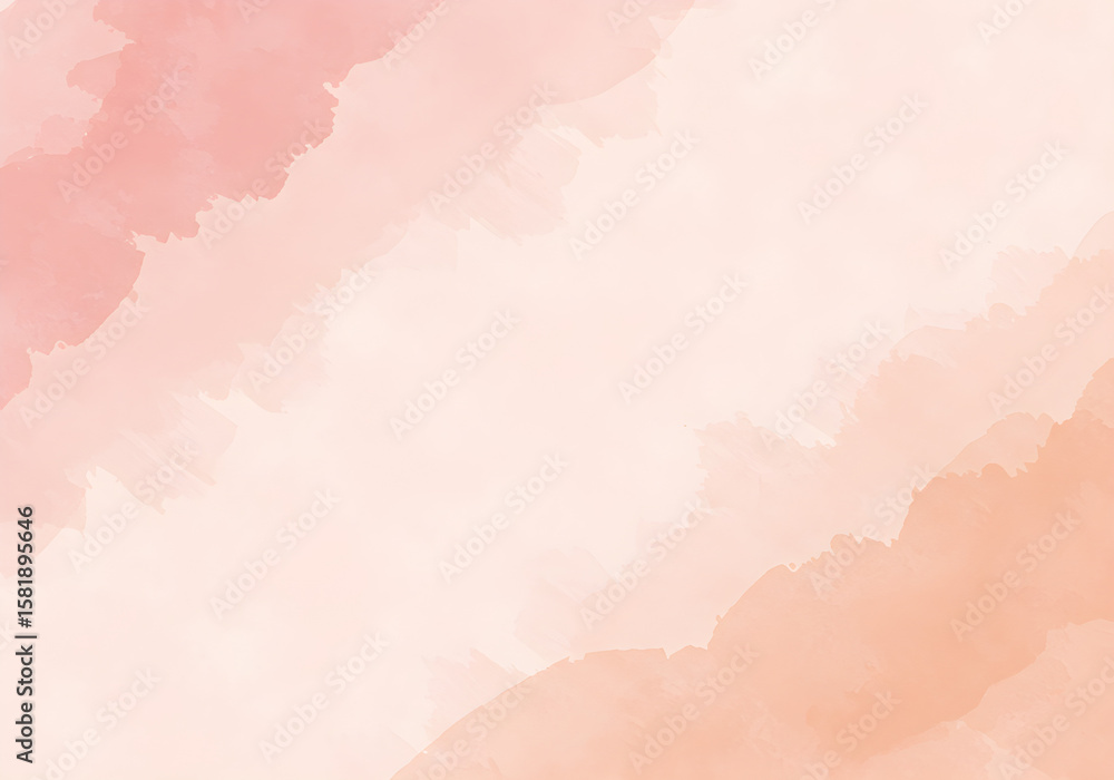 Fototapeta premium Peach and Orange Watercolor Background | Abstract Light Color Wash for Presentations, Web Design and Festive Invitations