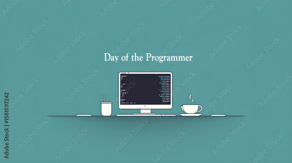 Microprocessor Poster Design A minimalist poster design for Day of the Programmer. text reads