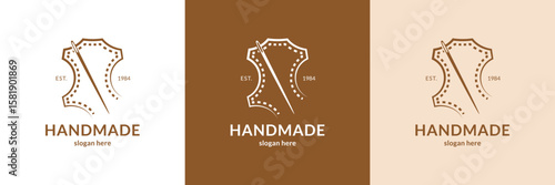 Stylish minimalist handmade logo. Modern design.
