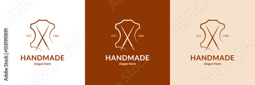 Minimal geometric handmade logo. Stylish design.