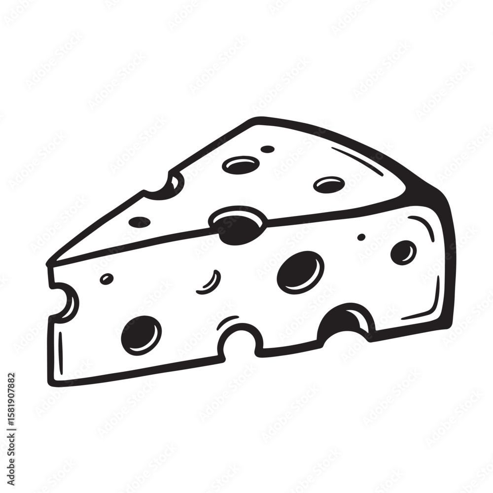 Wedge of cheese with holes food dairy Wedge of cheese with holes food dairy