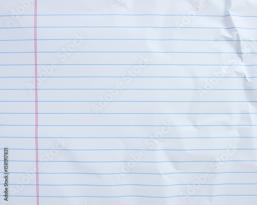 Wrinkled Lined Paper for Notes and Writing