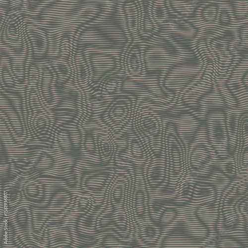 Reticulated texture of lines and moire effect. Wavy rings from intersecting lines background. Design template. Vector overlay ripples pattern