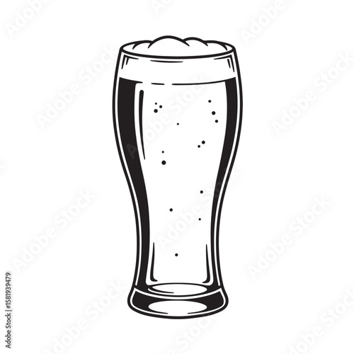 Frothy Beverage In Tall Glass beer drink