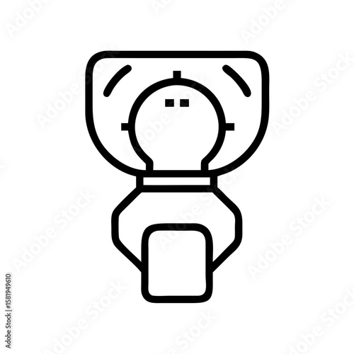 mri scanner Line Icon Symbol Pictogram Outline