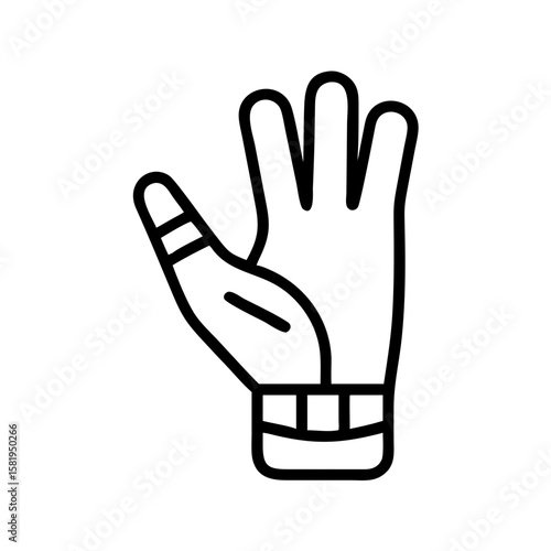 splint  Line Icon Symbol Pictogram Outline