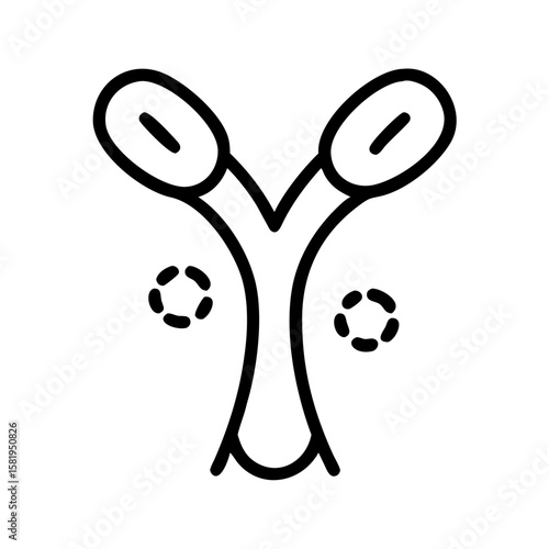 yeast infection Line Icon Symbol Pictogram Outline