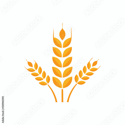 simple abstract Cereal icon, wheat ears