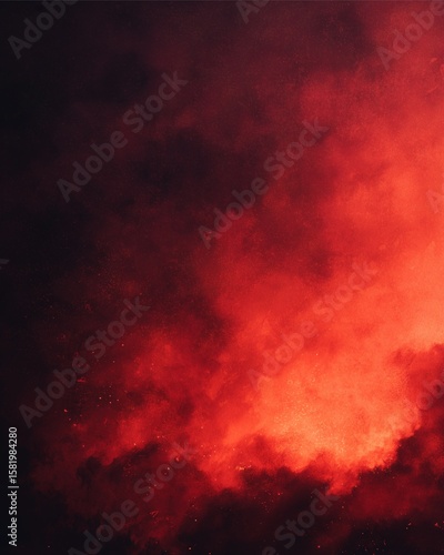 Wallpaper Mural Inferno's Embrace: An abstract composition of fiery red hues, evoking the raw power and untamed energy of a volcanic eruption. Torontodigital.ca