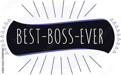Appreciation graphic celebrating a superior manager with bold typography and vibrant color accents