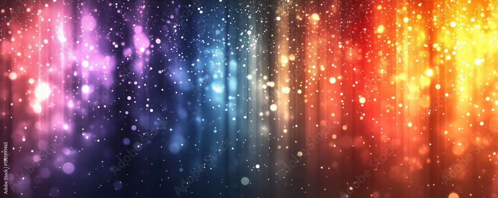Fototapeta premium Colorful abstract background with vibrant lights and bokeh effects for creative designs.