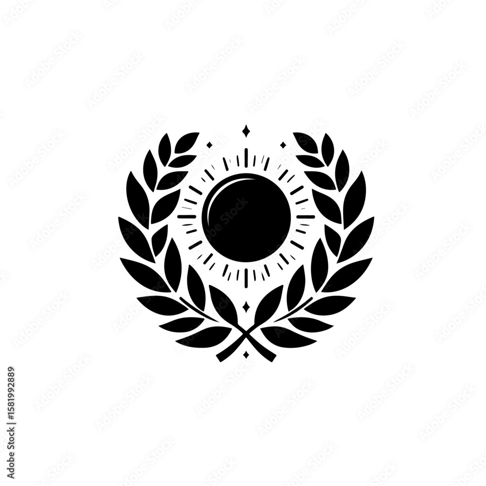 Obraz premium laurel sign silhouette, laurel sign vector