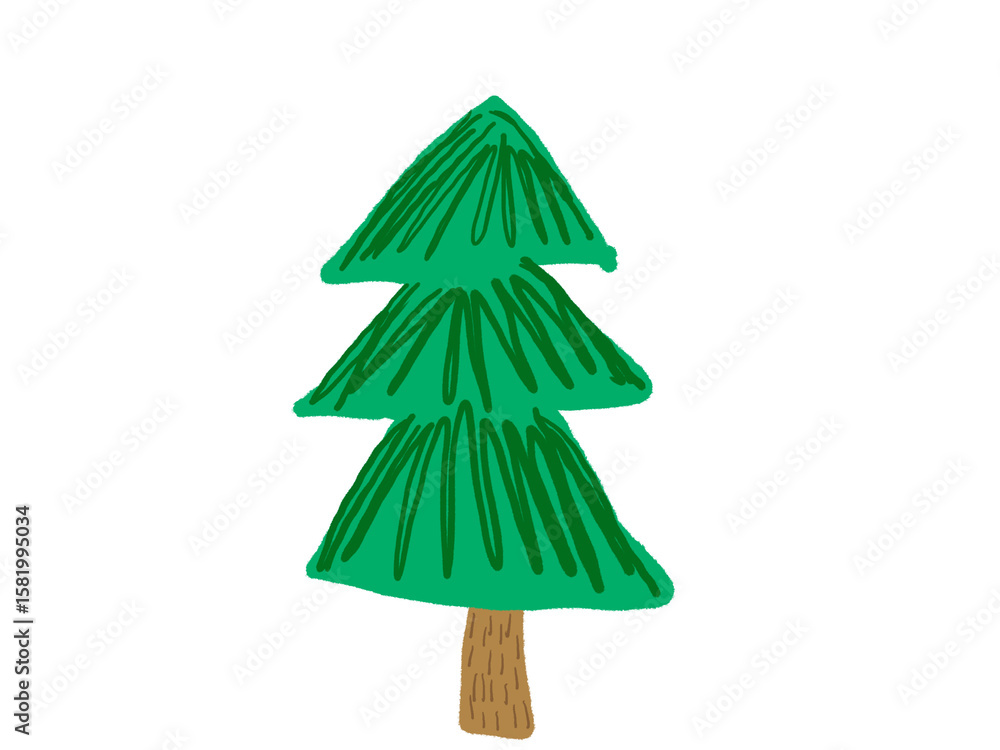 Obraz premium christmas tree isolated on white