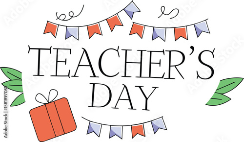 Artistic hand lettering celebrating teachers with a heartfelt message of appreciation and gratitude for their dedication