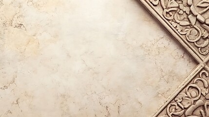 Beige stone texture with ornate border