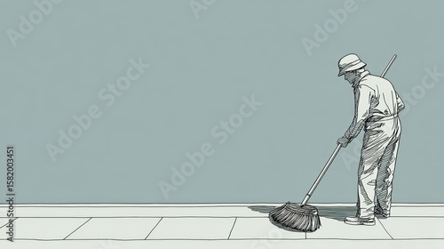 Street sweeper illustration
