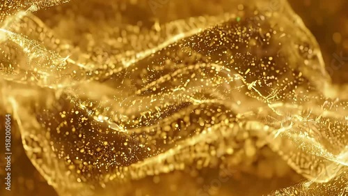 Golden Molecular Structure Motion Loop