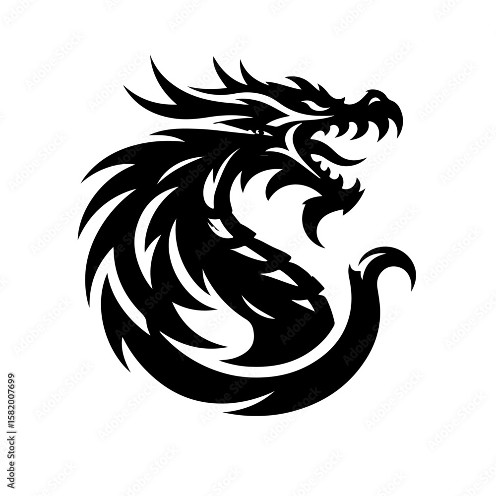 Obraz premium dragon head logo