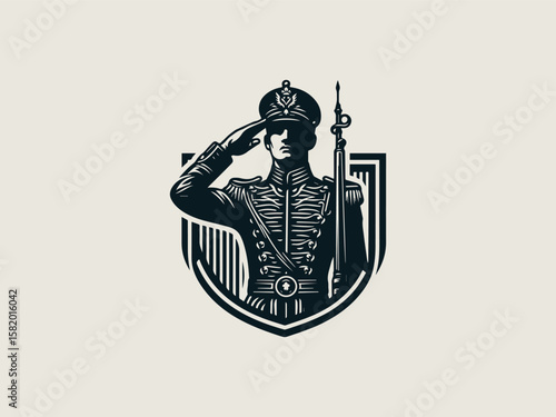 Friendly cartoon forest ranger mascot vector logo for national park visitor centers