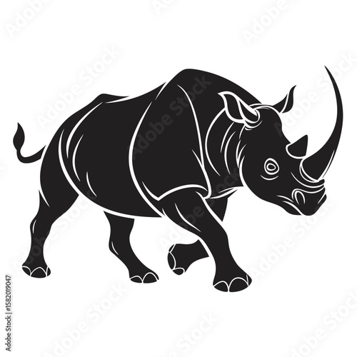 rhino isolated on white