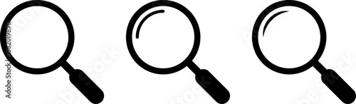search icon set. magnifying glass loupe sign. Loupe logo. magnifier icon. Zoom and enlarge sign. find information. Searching success icon
