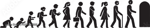 Human life stages progression toward an archway human evolution life cycle