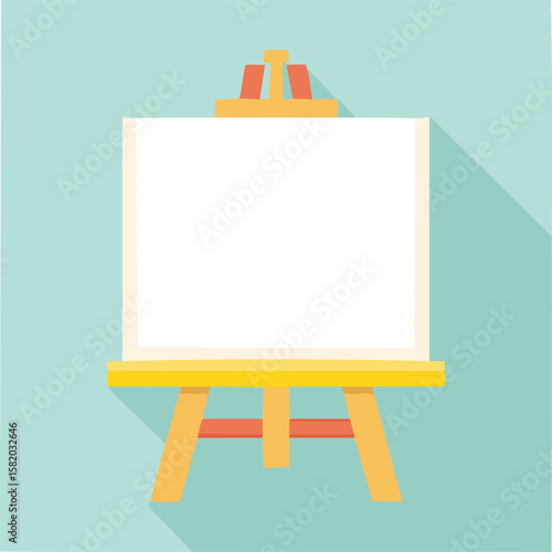 Cute canvas flat vector