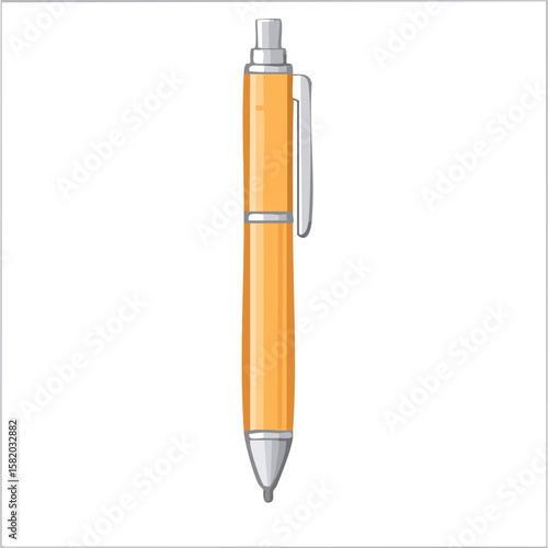 Cute stylus pen flat vector