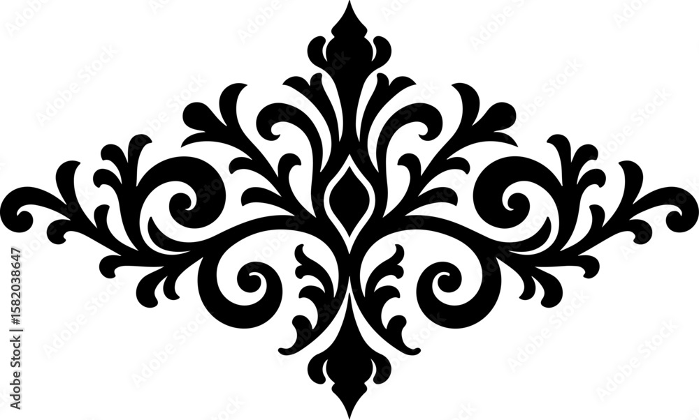 Fototapeta premium Ornate Christmas Ornament decoration, pattern Tattoo Vector