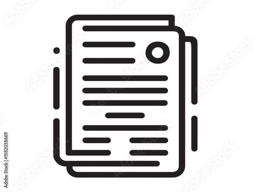 Signed building agreement document in line drawing