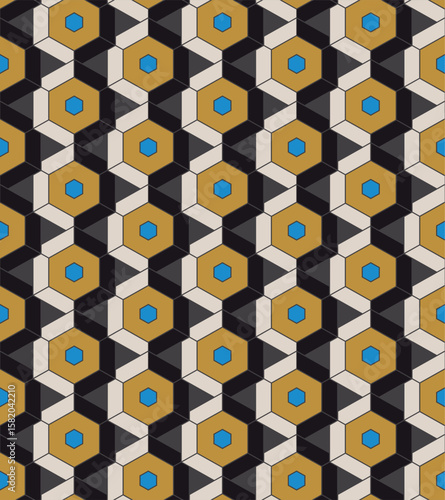 ector hexagon seamless pattern