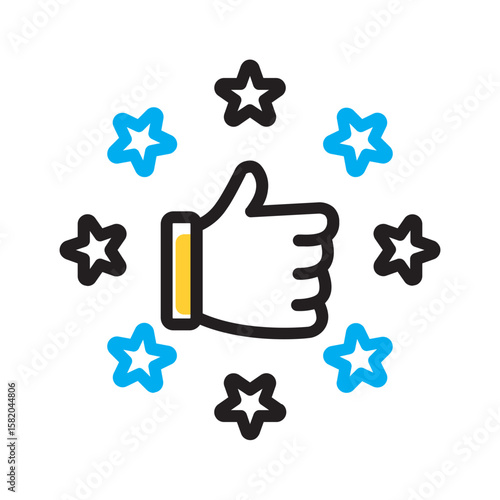 Vector multi color icon for Reputable