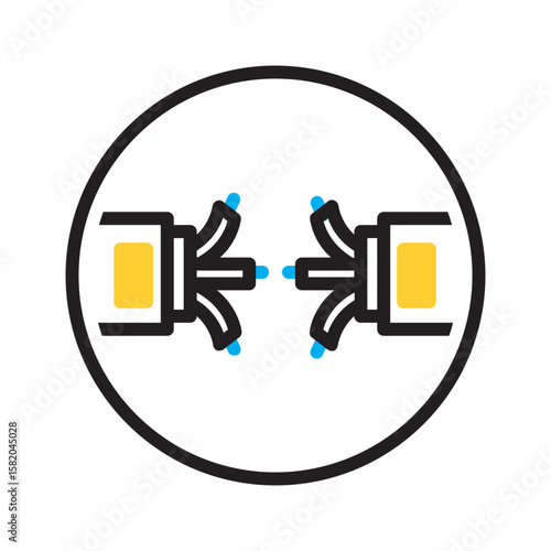 Vector multi color icon for Cabling