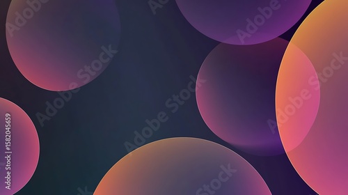 Abstract circles on a dark background