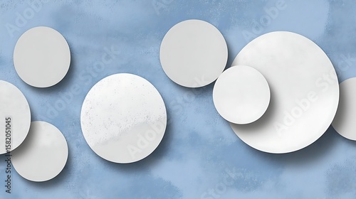Abstract circles on a light blue background