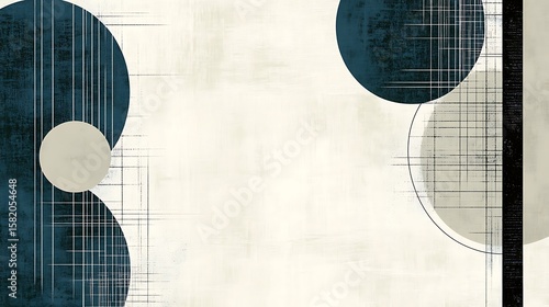 Abstract circles on a textured background