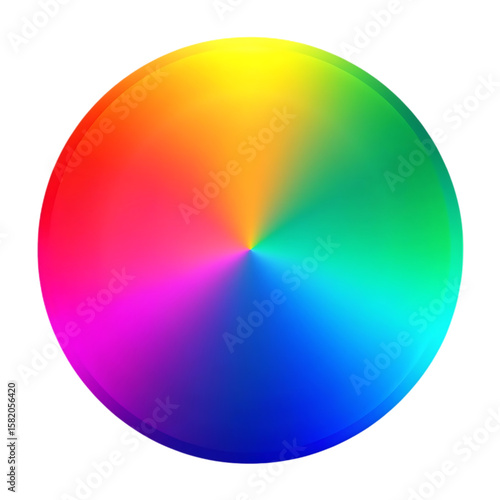 Vibrant Color Wheel: Spectrum of Hues and Shades