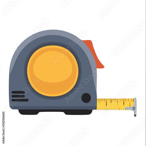 Cute tape measure flat vector