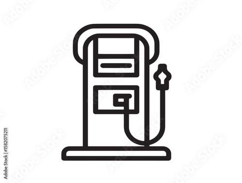 Gas fuel pump icon in clean vector art