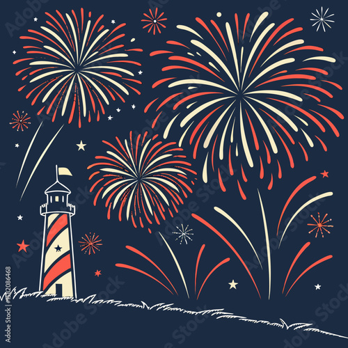 
fireworks exploding in the sky