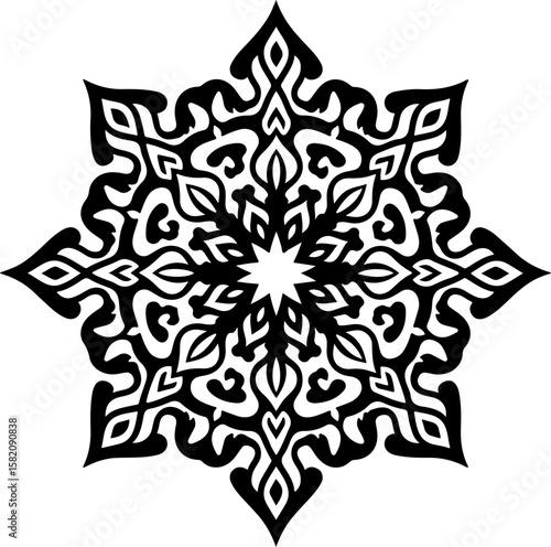 Ornate Floral Mandala vector graphics