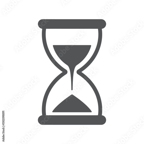  Hourglass icon vector illustration, sand clock time passing symbol, measurement of duration, isolated