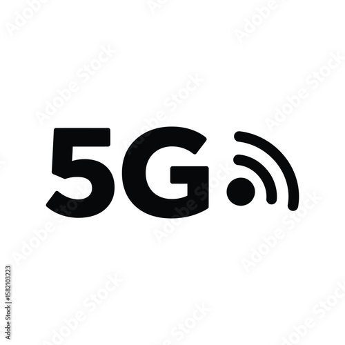 5G Network Icon, Next Generation Wireless Technology, High Speed Internet