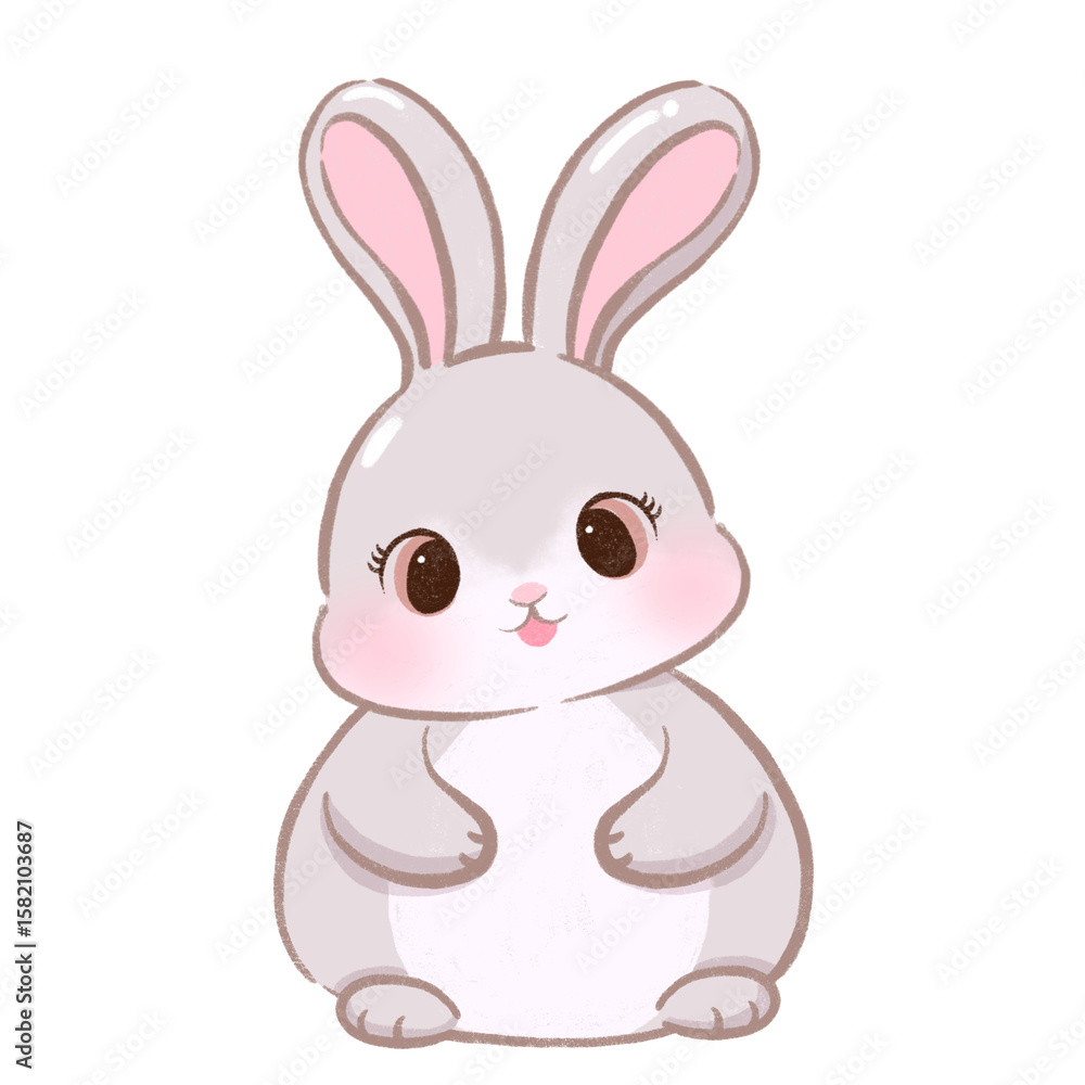 bunny is sitting, cute bunny, kawaii bunny, cartoon bunny illustration, flat bunny character clipart bunny is sitting, cute bunny, kawaii bunny, cartoon bunny illustration, flat bunny character clipart